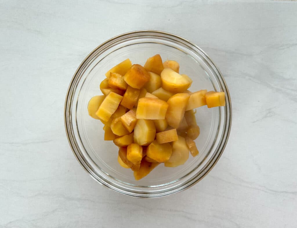 steamed parsnips in a bowl