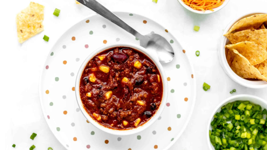 chili on a white table