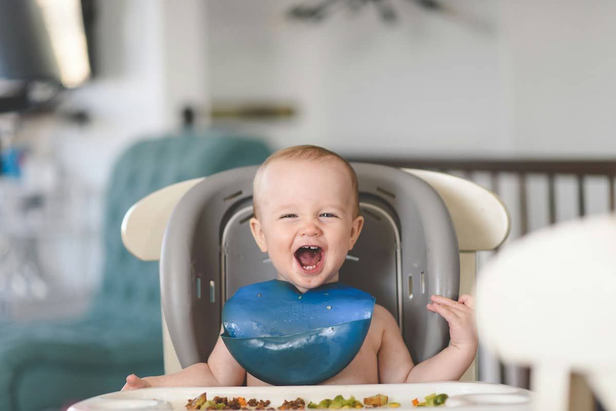 baby eating iron rich foods