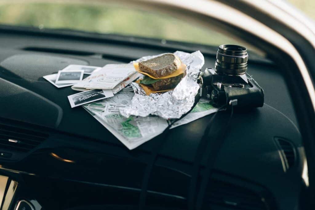 sandwich eaten as a road trip snack