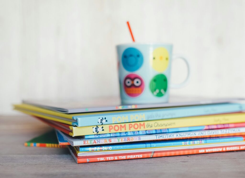 books stacked