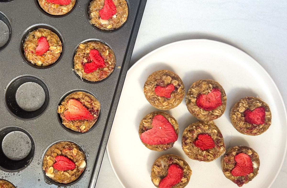 muffins on a tray and plate